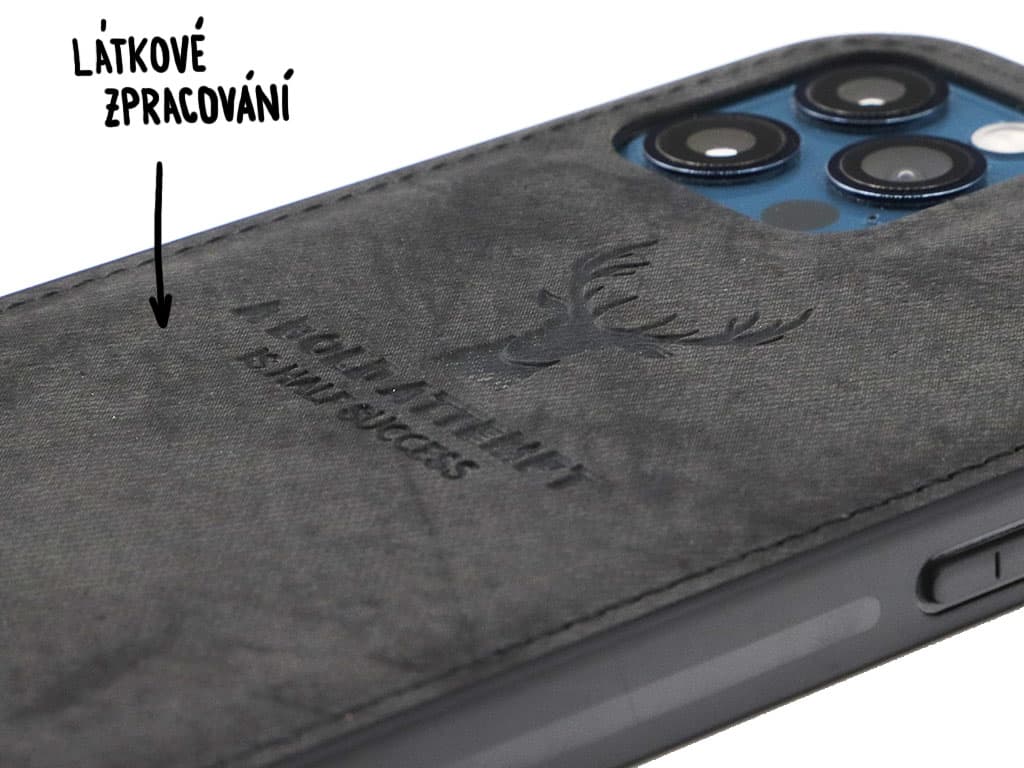 Designový obal na iPhone 12 (Pro) - Černý - 7